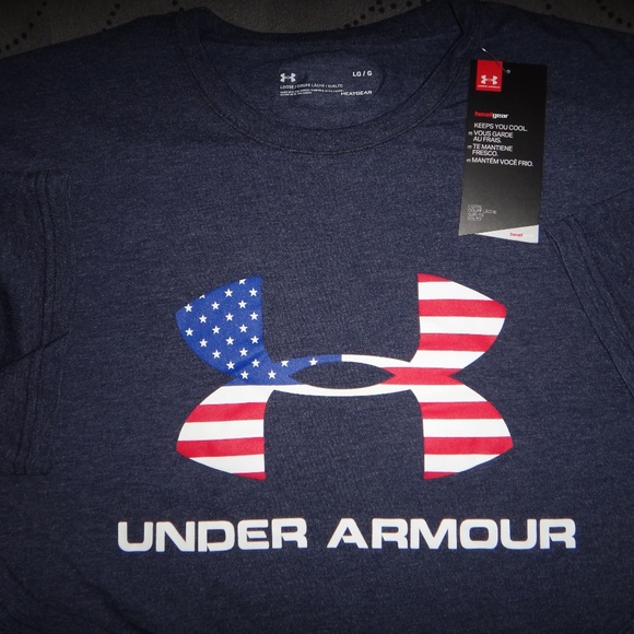 under armour american flag t shirt